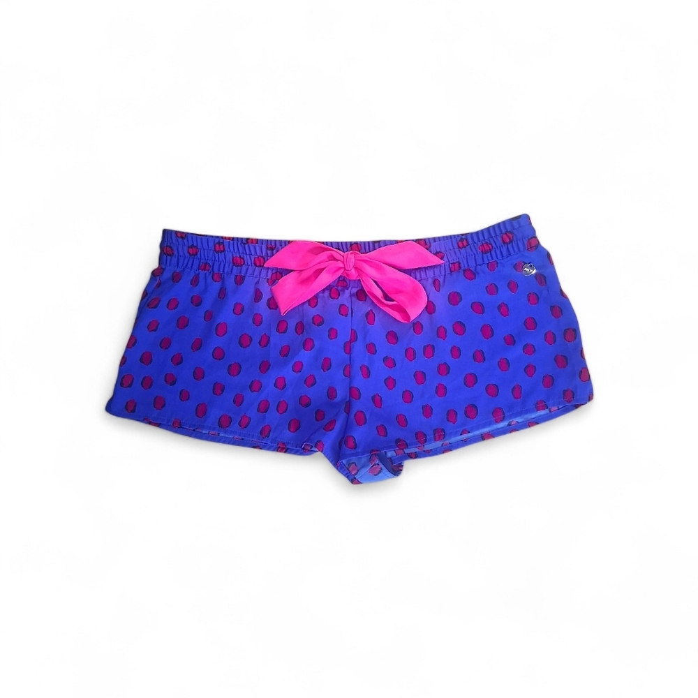 Juicy Couture Purple/Blue & Pink Polka Dot Shorts Womens Size Small